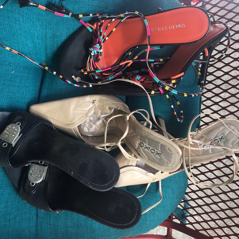 Strappy summer sandals - used sz 6